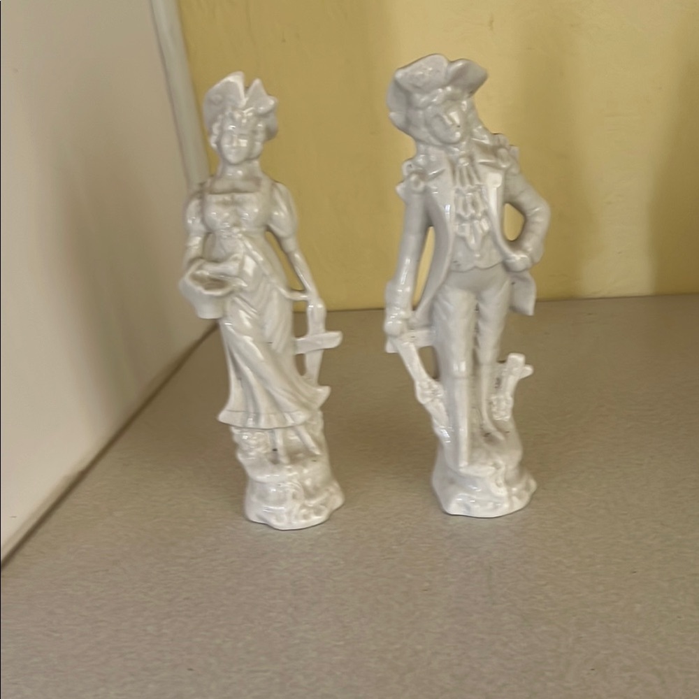 Elegant White Porcelain Figurines
